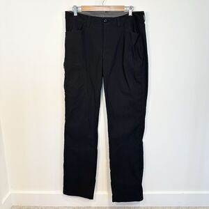 Eddie Bauer Pants Men 34X34 Black Fleece Lined Tech Hiking Outdoors 32" Inseam